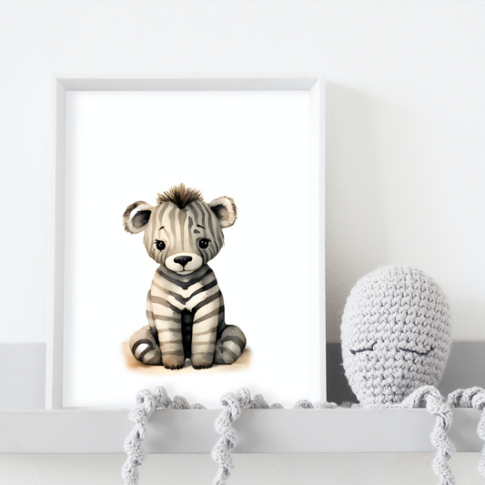 Baby Zebra Nursery Print
