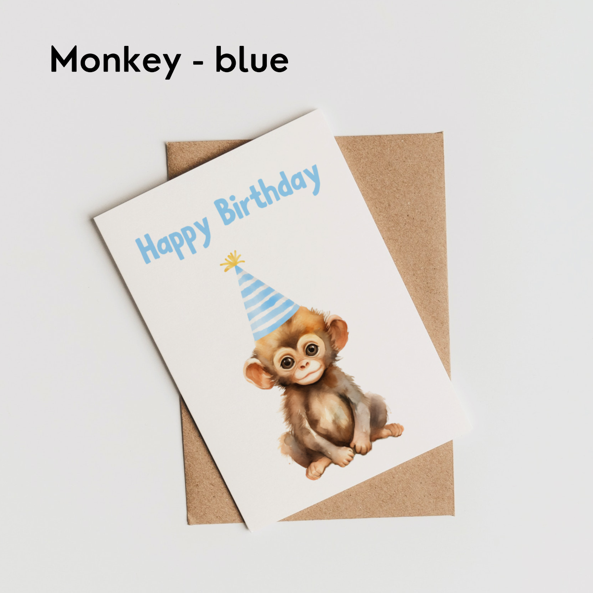 Monkey birthday card