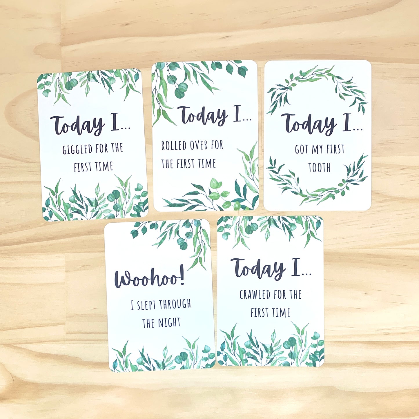 Baby Milestone Cards - Eucalyptus