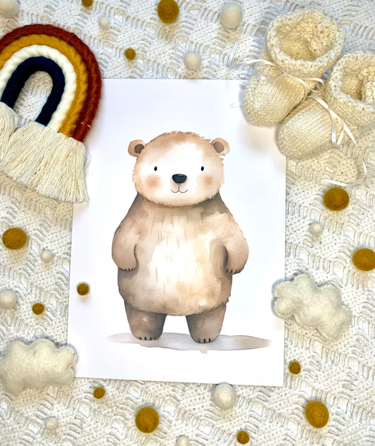Nursery Print of a Polar Bear