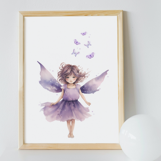 Watercolour fairy nursery artwork