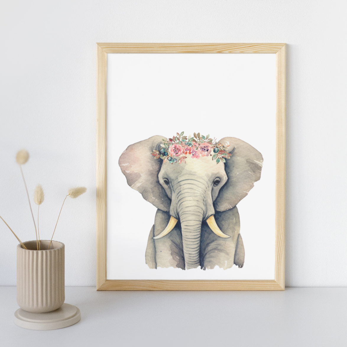 Mockup of safari elephant print