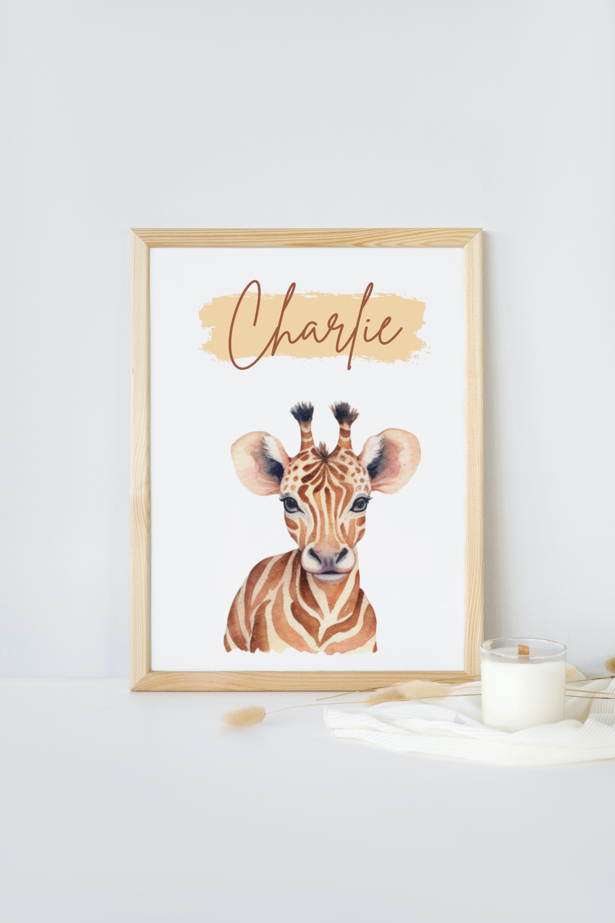 Nursery Decor - baby room art print giraffe