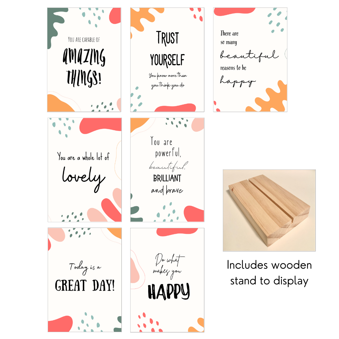 Affirmation card options