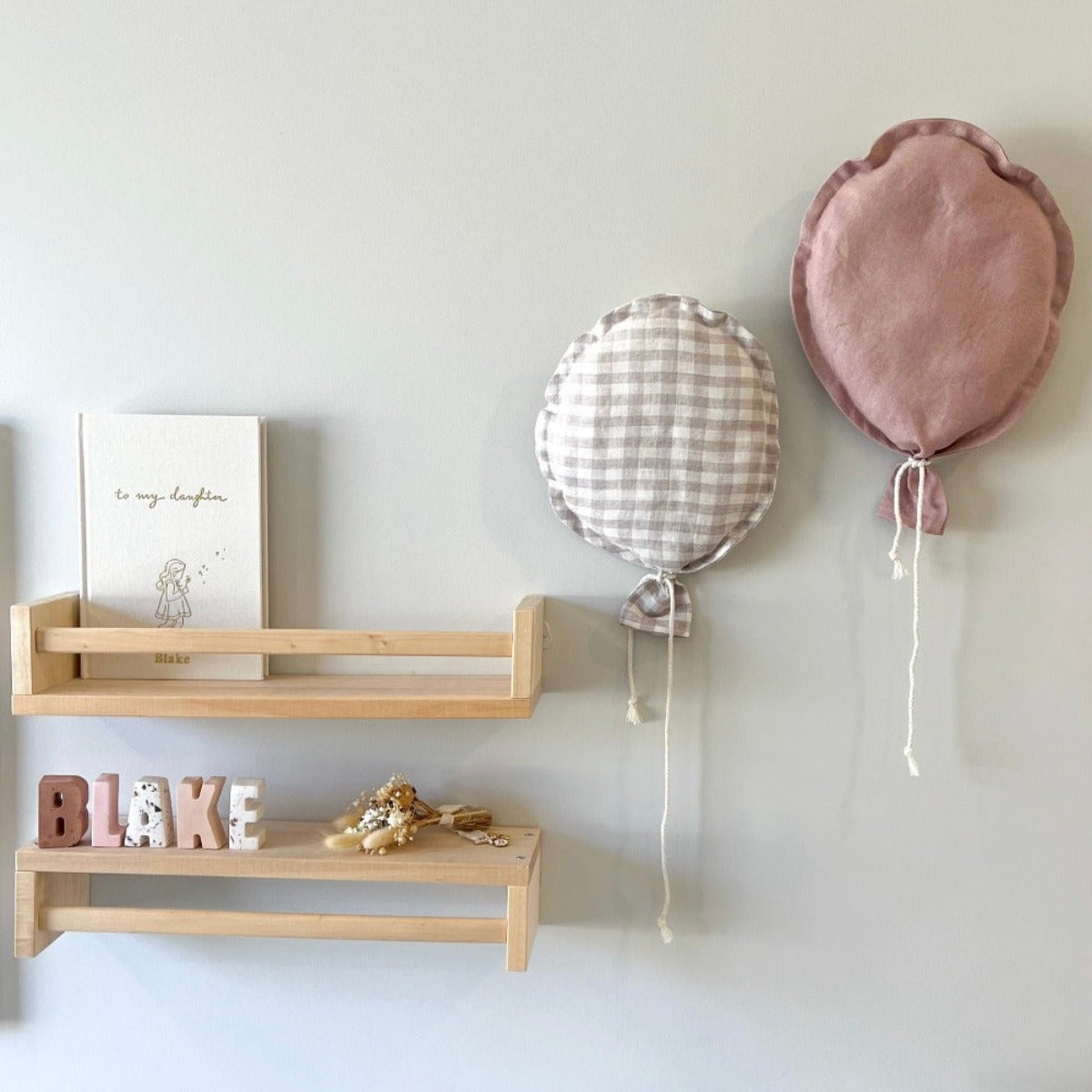 Nursery girl fabric balloon display