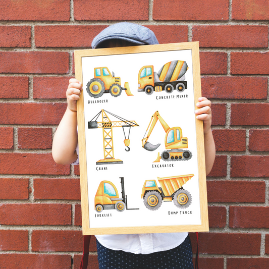 Construction Vehicles - Collage