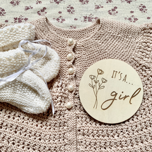 baby girl arrival disc