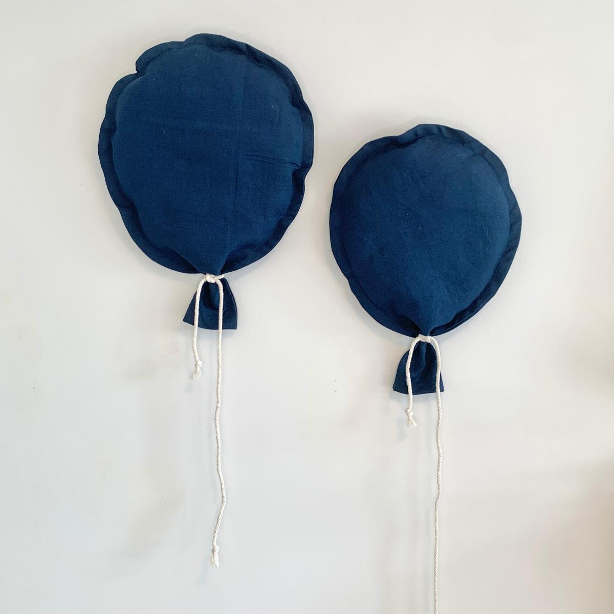 Fabric Balloons Navy Linen Blend