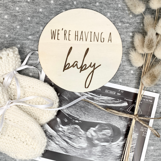 ‘We’re having a baby’ Announcement Plaque