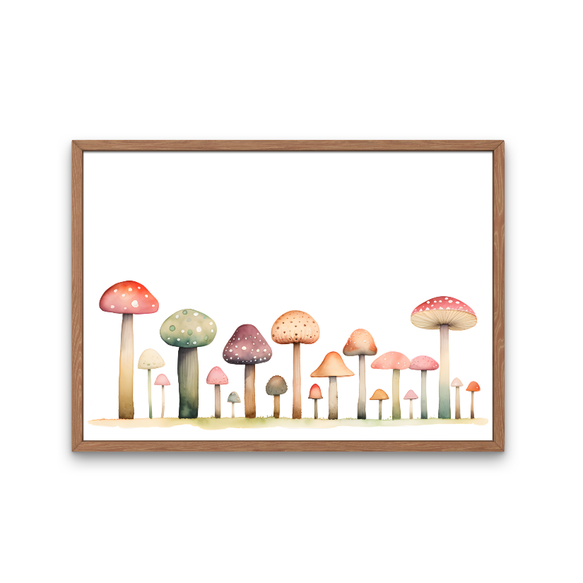 Colourful mushrooms Art