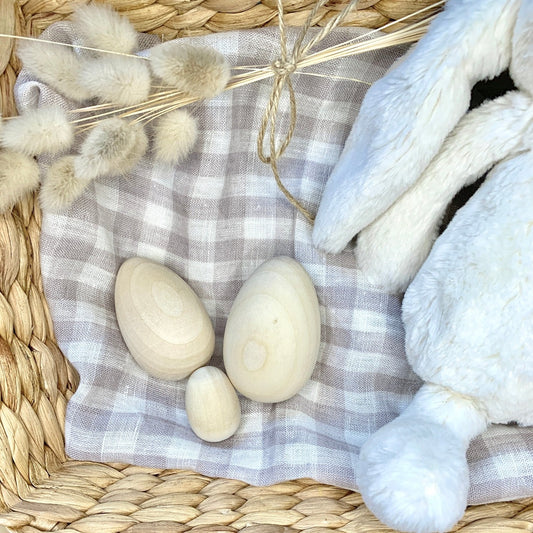 Wooden easter eggs