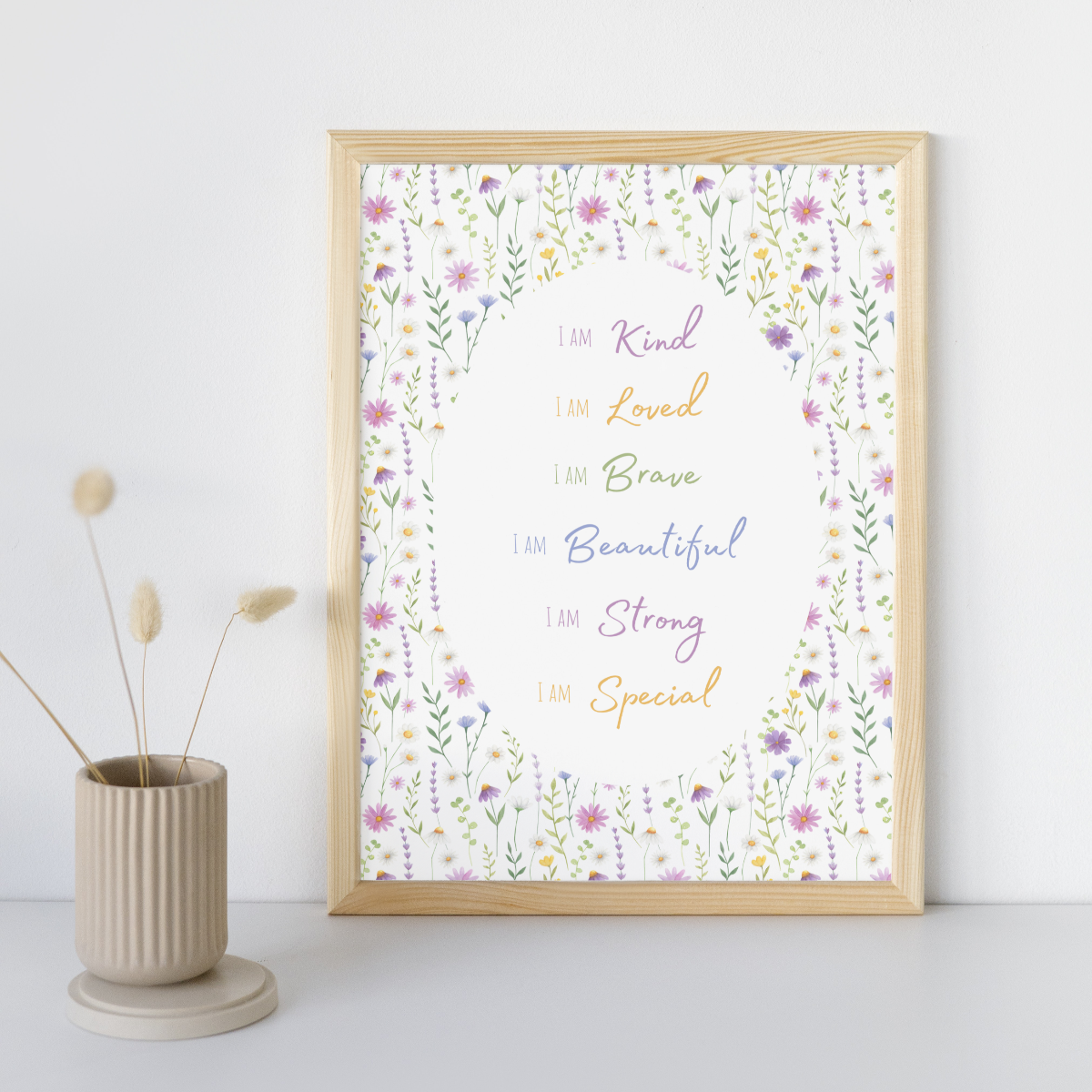 Affirmations Print - Floral