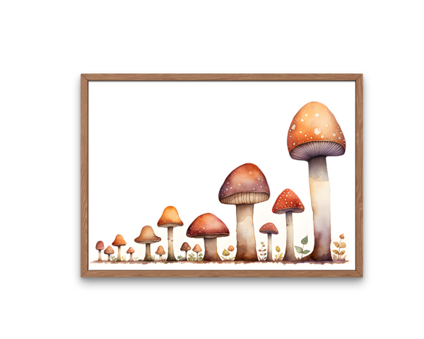 Nursery Prints NZ - Mushroom Wall Art - Mushroom Prints – Gelli & Co Design