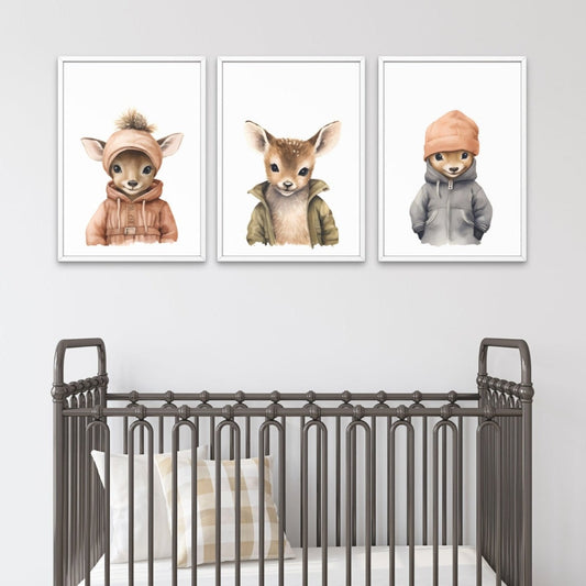 Mockup of Nursery print of cute deer