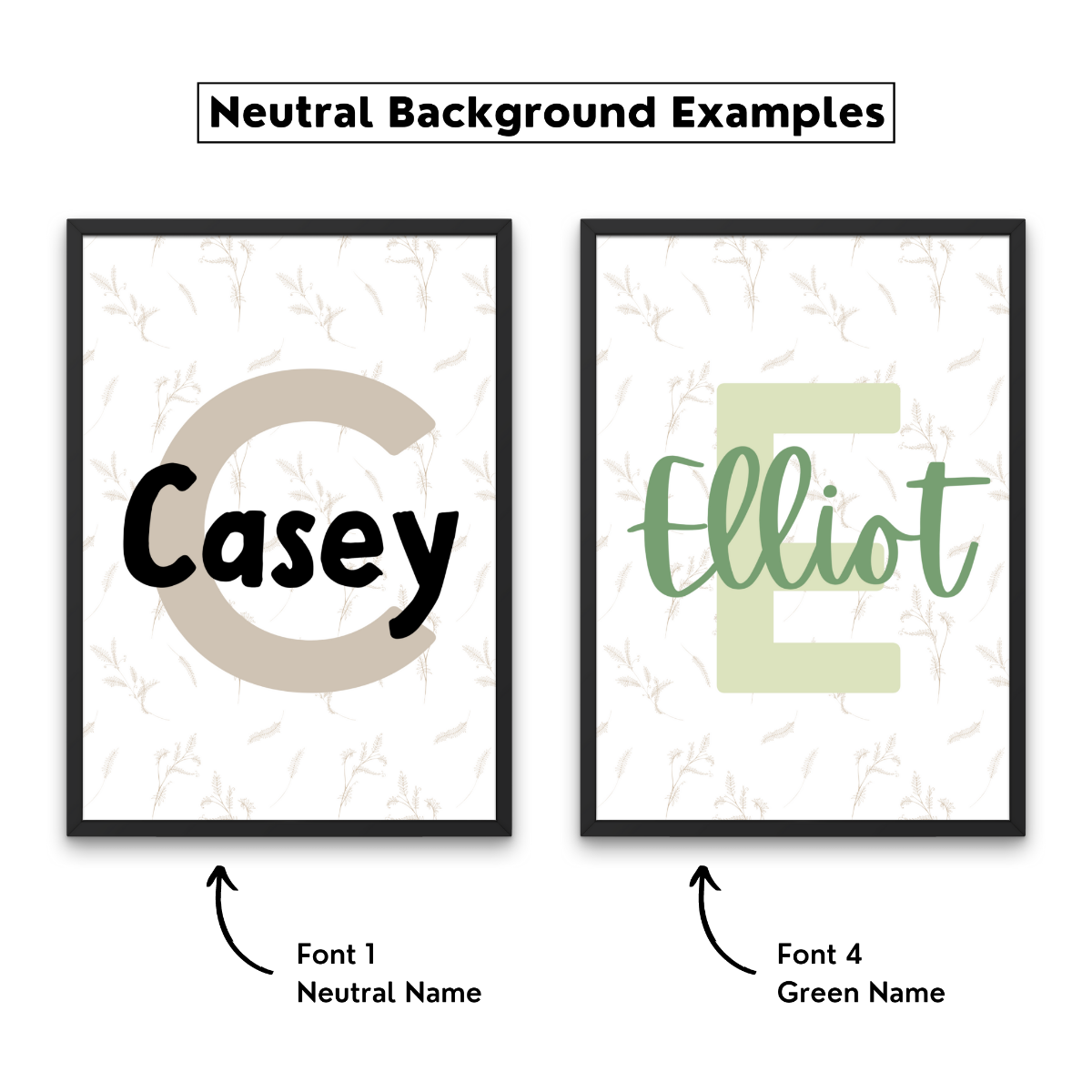 Personalised Name Print - Neutral