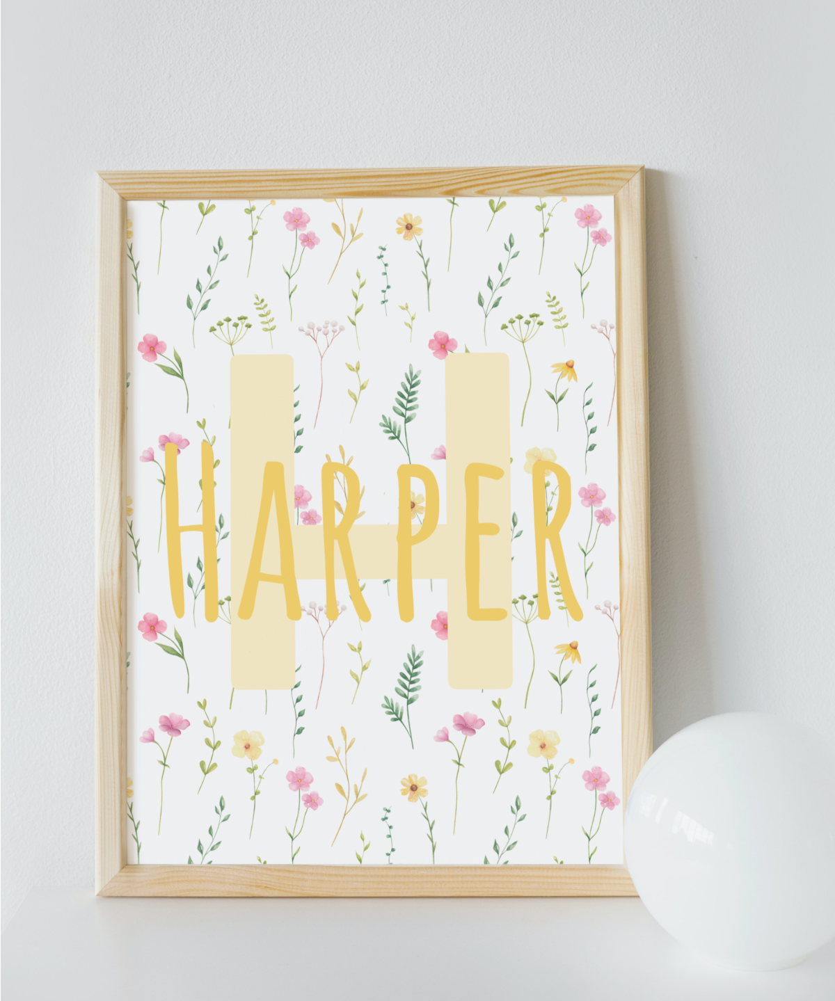 Personalised Name Print - Floral
