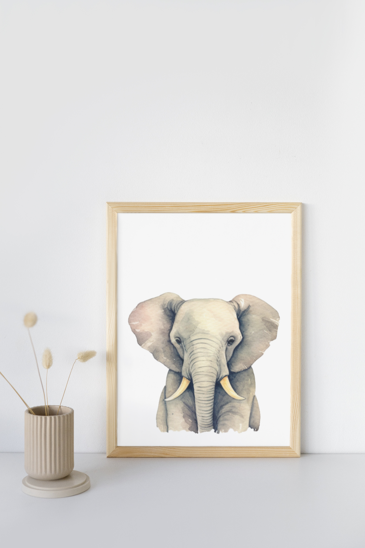 Mockup of safari elephant print