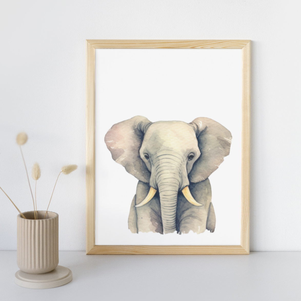 Mockup of safari elephant print