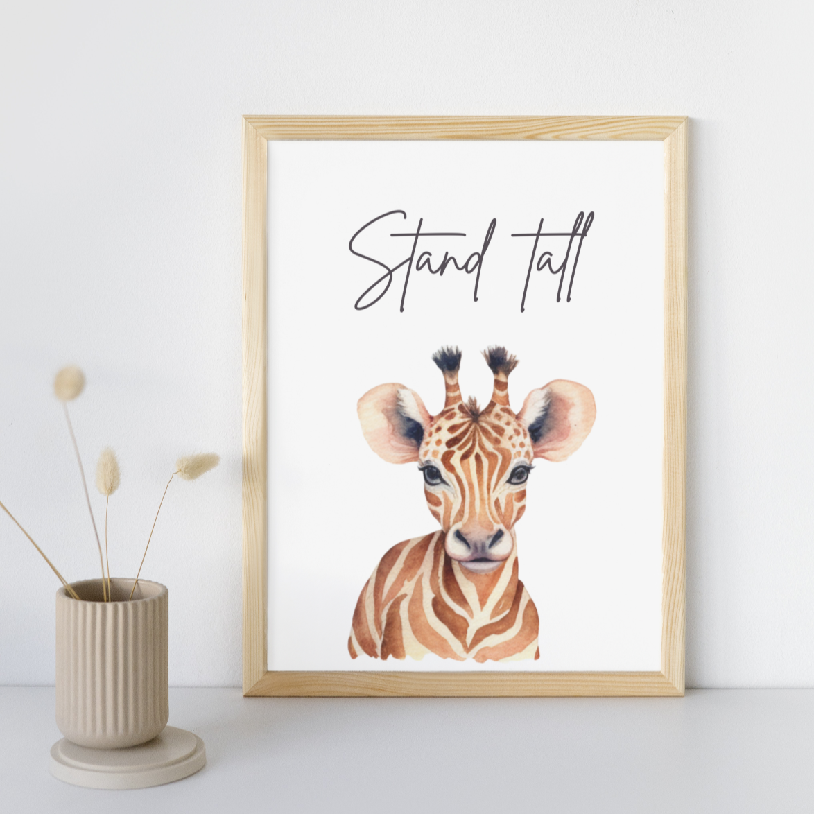 Mockup of safari giraffe