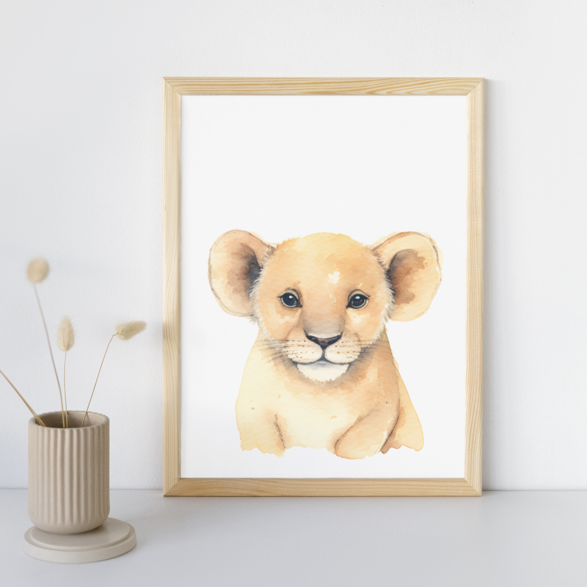 Mockup of safari lion print