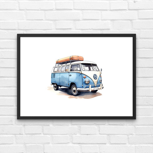 Mockup of vintage Kombi