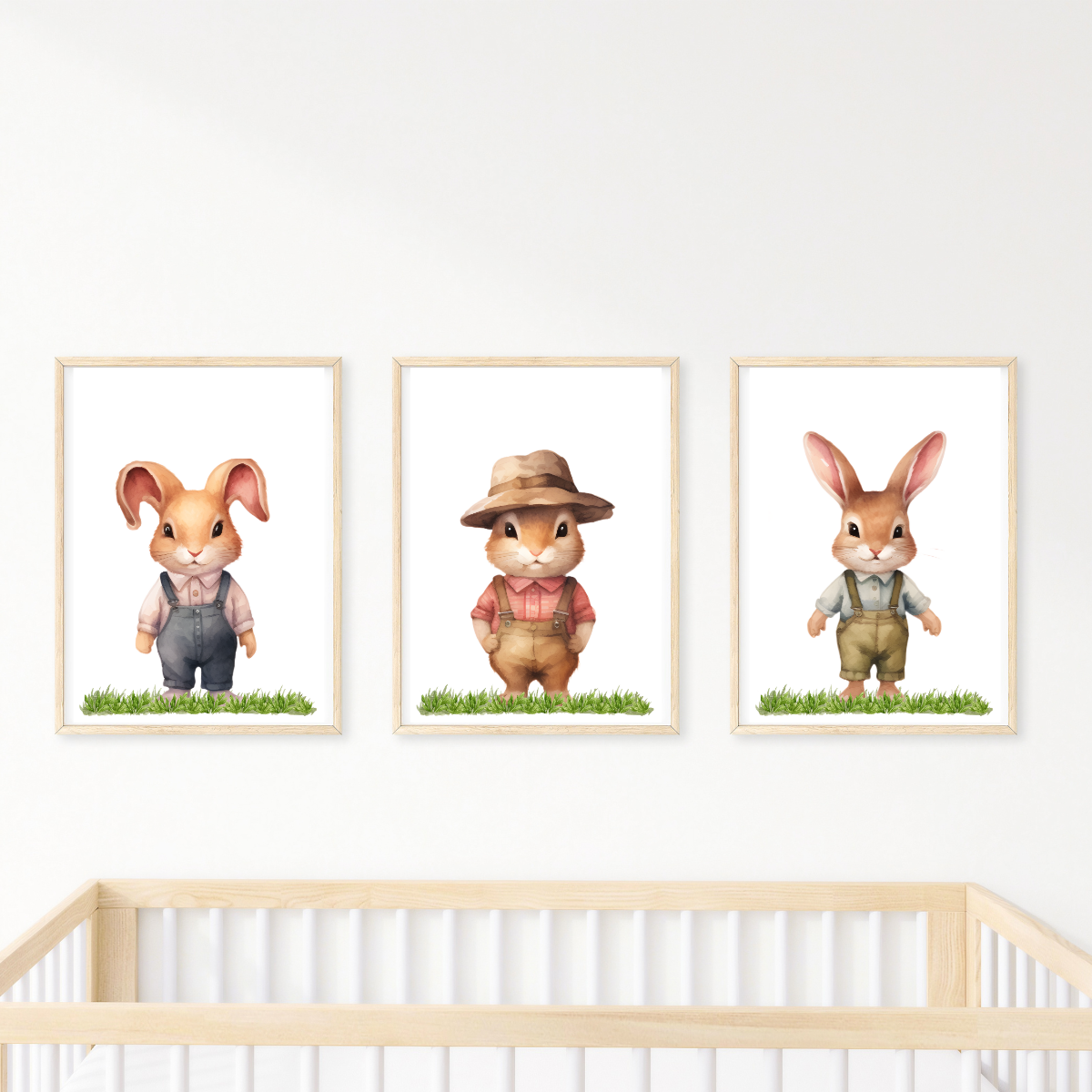 Mockup of all three farm bunny set