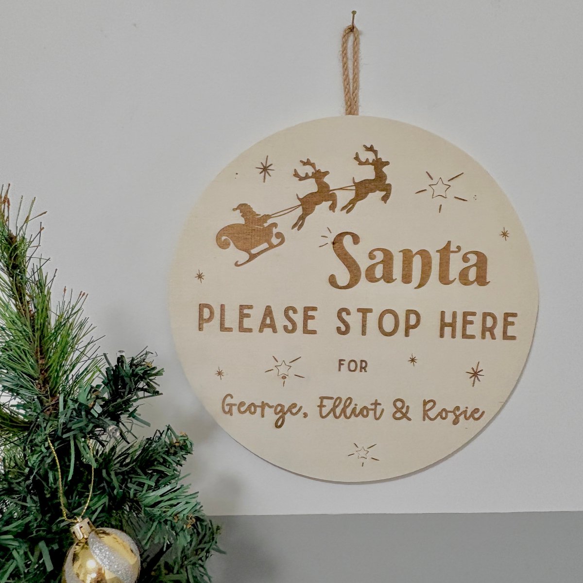 Santa Please Stop Here Sign