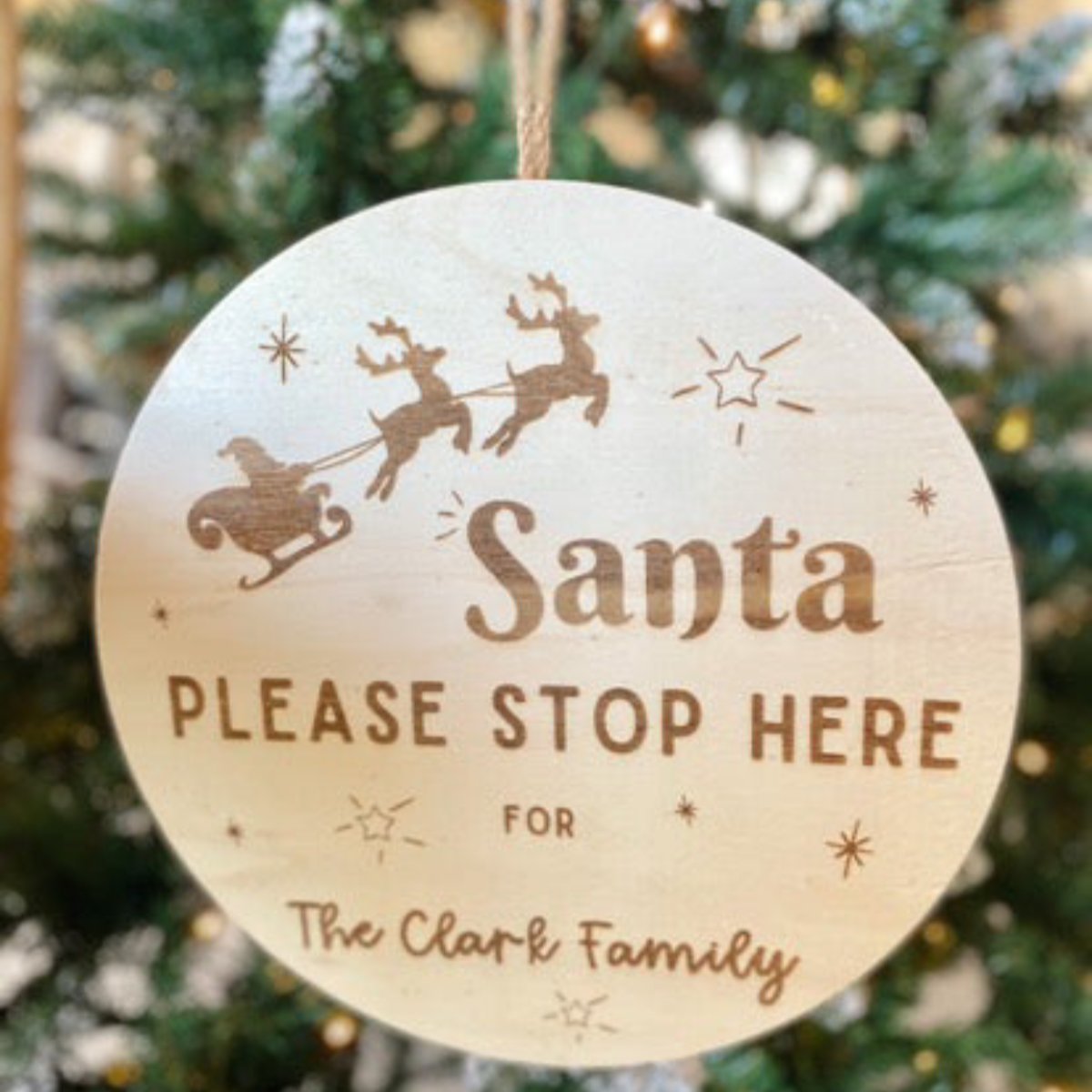 Santa Please Stop Here Sign