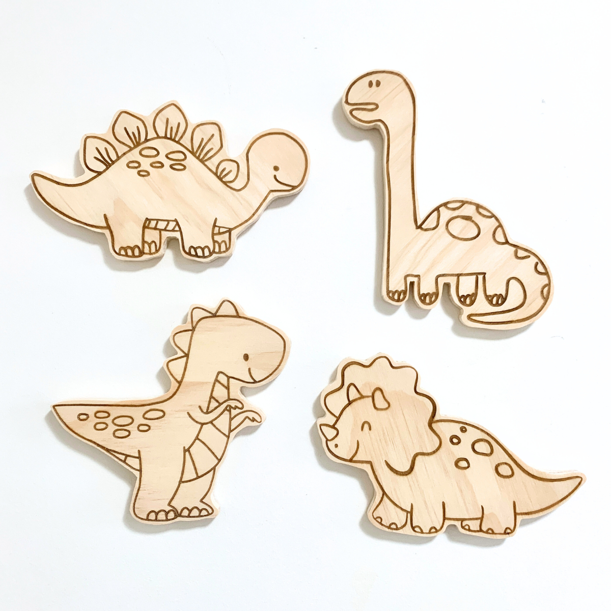 'Happy Dino's' | Wooden Wall Decor | Set or Individual available