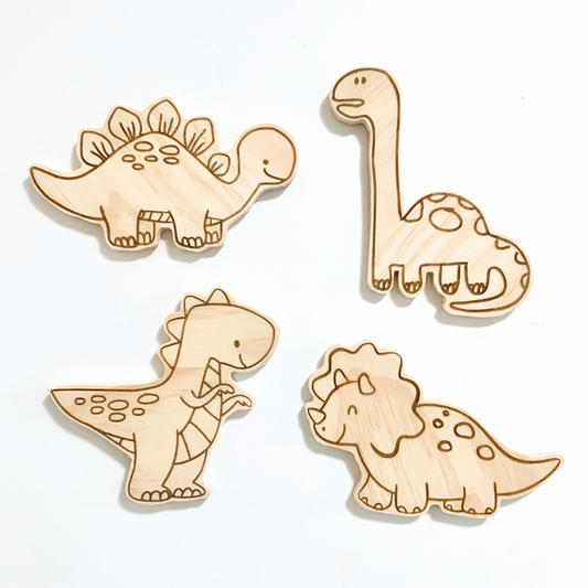 'Happy Dino's' | Wooden Wall Decor | Set or Individual available